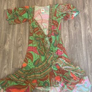 FARM Rio for Anthropologie  Multicolor Dress cover up size xtra small